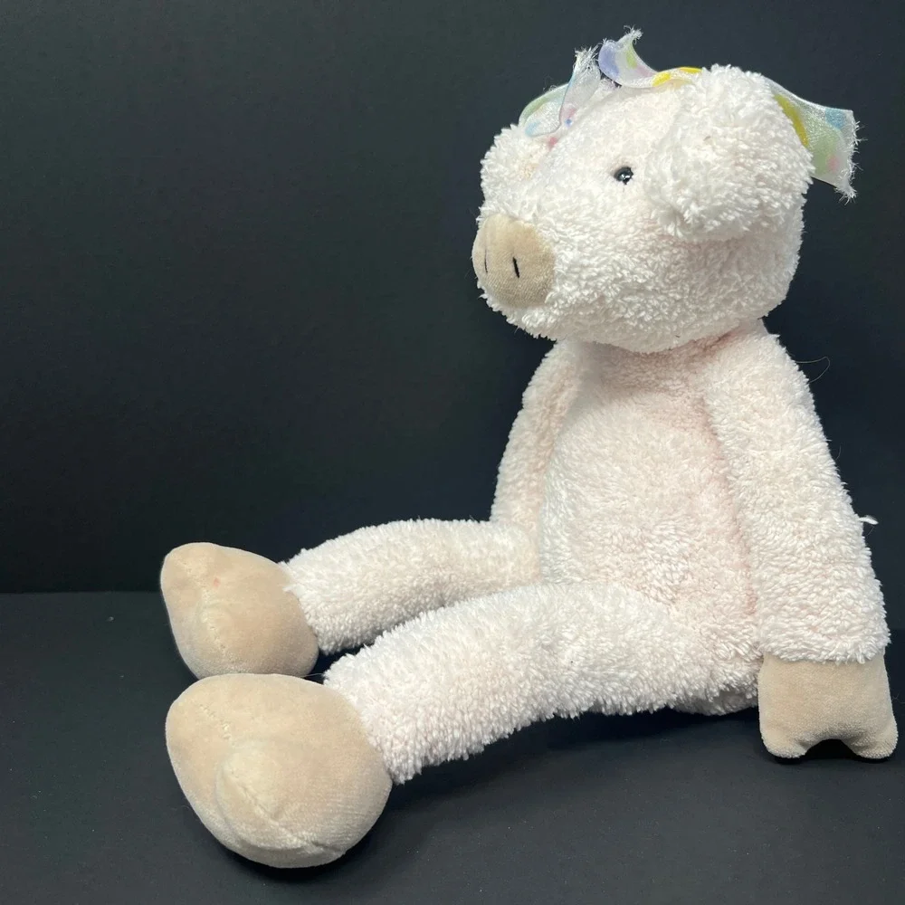 Jellycat Slackajack Pink Piglet‎ Plush Large Pink Retired Vtg Early 2000s JC1056